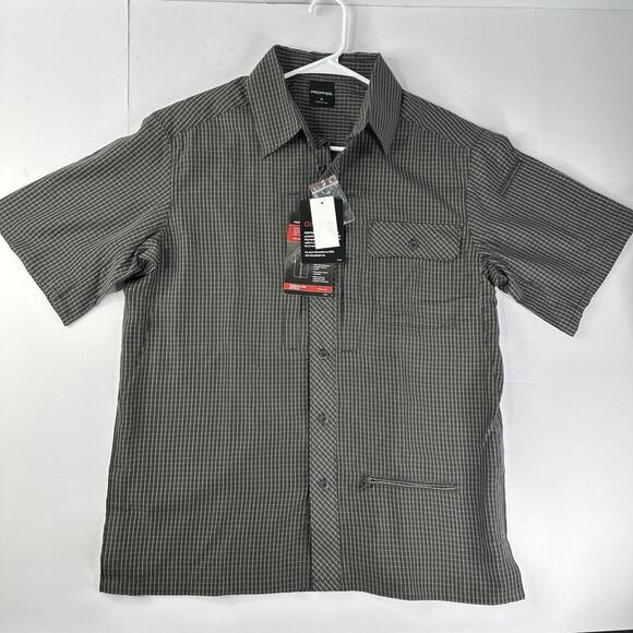 Propper Men Covert Dress Shirt Size M Black Tactical Conceal Carry Short Sleeve - Picture 2 of 8